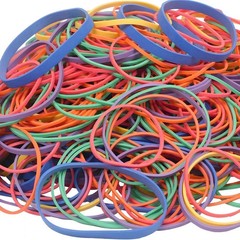 Rubber Bands Assorted Sizes 0.5 lb Bag – Strong Elastic Bands for Home, Office