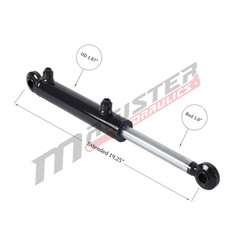 Hydraulic Cylinder Welded Double Acting 1.5″ Bore 6″ Stroke Swivel Ball/Eye