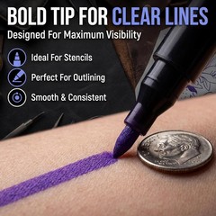 Element Tattoo Pen Marker for Skin – Body & Face Surgical Stencil Temporary