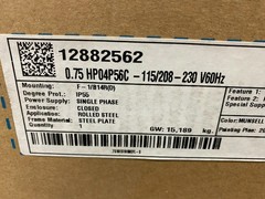 👀NEW WEG .75 HP AC ELECTRIC MOTOR 56C FR 115/208-230 VAC 1 PH 1745 RPM HP04P56C