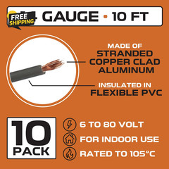 100 Ft 14 Gauge Wire – 10 Roll Assortment Pack Automotive Wiring Kit