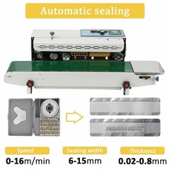 Automatic Band Sealer 110V Horizontal Digital Temperature Control Plastic Sealin