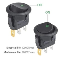 12x LED Lighted Rocker Switch 12V Illuminated on off Toggle Switches 3 Pins