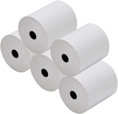 High-Quality Thermal POS Paper Rolls 3-1/8″ x 230ft – 5 Rolls, Bright & Durable