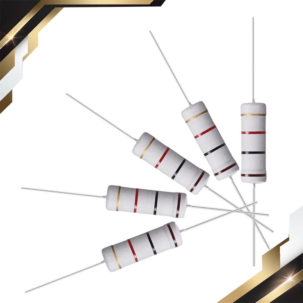 10 Pack 5W 5 Watt Metal Oxide Film Resistor 1K Ohm ±5% Tolerance