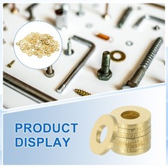 320Pcs Brass Flat Washer M2 2.5 x 6 x 0.5mm Fenders Washers Assortment