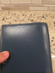 Filofax Holborn Personal Size Blue Deluxe Leather Ring Organizer / Planner