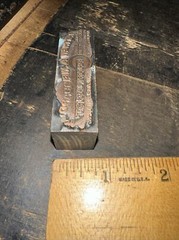 Print Block “ Matthew A. Weisbard Pharmacist “ Philadelphia PA, Copper Face￼