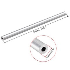6063 Aluminum Round Tube 300mm Length 20mm OD 10mm Inner Dia Seamless