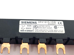 Siemens 3RV1915-1DB 3-Phase Busbar, Modular Spacing 45mm SINGLE CONDUCTOR DAMAGE