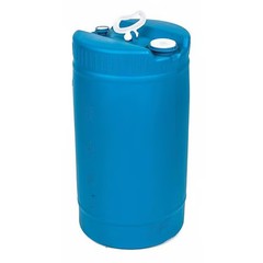 Closed Head Transport Drum, Polyethylene, 15 Gal, Unlined, Blue, Poly15th-Bl