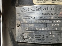 A.O. Smith C56A17A21, 1/4 hp 1725 rpm. Explosion Proof Motor 115-230 1ph 56 Fr.