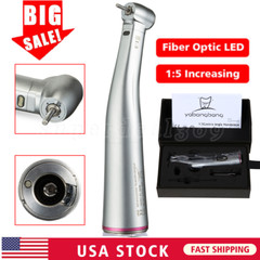 Dental 1:5 Increasing LED Contra AngleHandpiece fit NSK KaV Electric Motor
