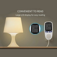 LCD Power Meter Consumption Energy Analyzer Watt Amps Volt Electricity Monitor