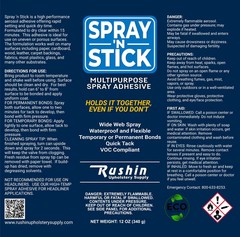 Professional Foam & Fabric Upholstery Leather Aerosol Adhesive Glue Web Spray