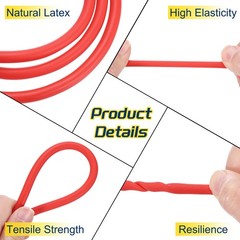 13 Ft(4M) Latex Rubber Tubing, 1/8″(3mm)ID 1/4″(6mm)OD, Red
