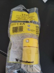 NEW WOODHEAD 1447 PLUG SUPER SAFEWAY NEOTEX RUBBER YELLOW