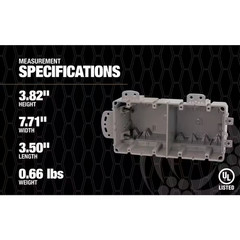 Smart Box 4-Gang Multi-Mount Adjustable Depth Device Box
