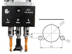 Dust-free Woodworking Hinge Drilling Machine Boring Machine110V 45-9.5 3400r/min