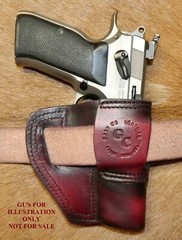 Gary C’s OWB Avenger LEFT HAND Leather HOLSTER EAA Witness FS Steel NO RAIL