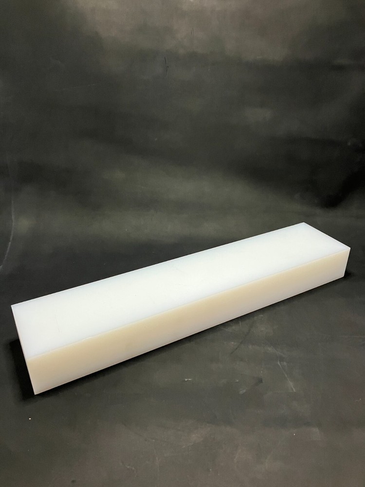 White Polyethylene Plastic PE Block 2″x3.87″x18.5″ CNC Machinable (b03)