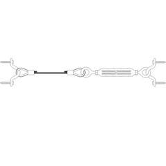 1/8 Inch Stainless Steel Wire Rope Kit – 6 M6 Ropes & Clips Included