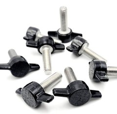 M8 x 25mm Thumb Screw T Bolts Black Clamping Tee Wing Knob Stainless 8mm 10 Pack