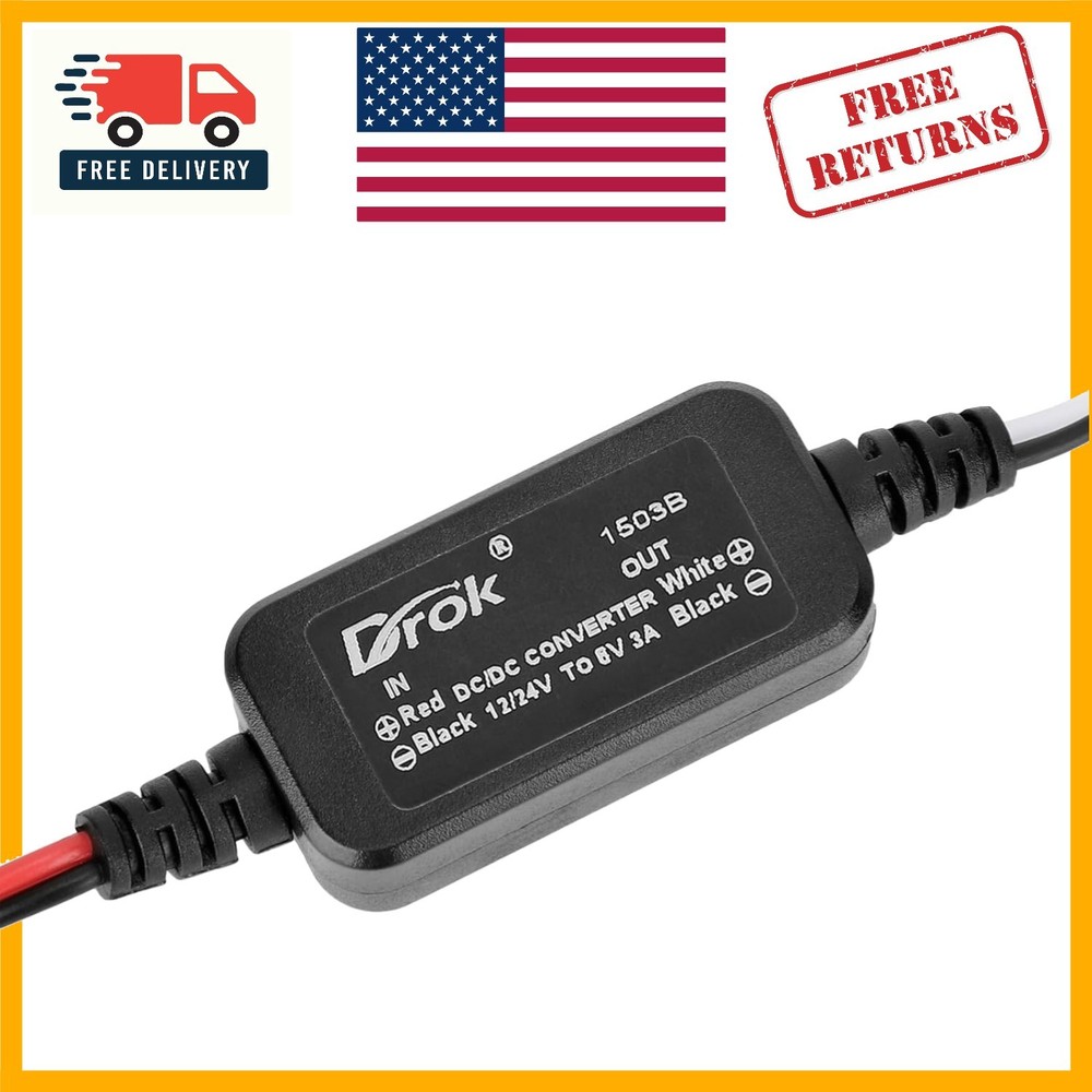 Waterproof 12V to 6V Converter – 3A Voltage Regulator for Car, RV & Solar Panels