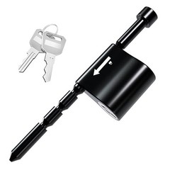 Trailer Tongue Coupler Lock Adjustable Tongue Pin 1/4″ Diameter, Fits Black