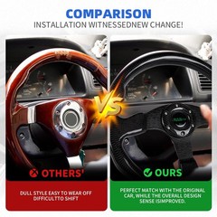 RASTP Carbon Fiber Racing Steering Wheel, 13.8”/350mm 6 Bolts Steering Whe