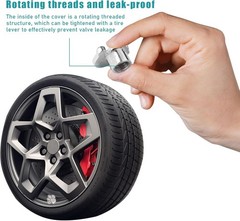 4PCS Crystal Paw Tire Valve Caps, Bling Handmade Rhinestone Car T Color: White