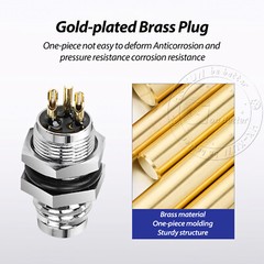 PG7 M8 Sensor Connector 3 Pin / 4 Pin Male / Female Straight / Elbow Plug IP67
