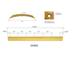E04021 – Scraper Box / Plow Blade w Bolts, fits some Gannon, 1/2″x6″x79.63″