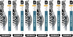 Zebra G-301 Stainless Steel Pen Jk-Refill, Medium Point, 0.7Mm, Black Ink, 2-…