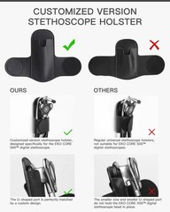 Stethoscope Holder Clip for EKO CORE 500™ – Lightweight PU Leather Hip Holder Cl