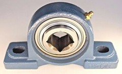 Premium HD 1″ Square Bore GW208PPB6 Disc Bearing 2-Bolt Pillow Block Flat Base