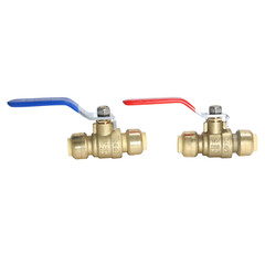12 Pcs 1/2″ Push Fit Ball Valve Hot and Cold with 1 Removing Clip