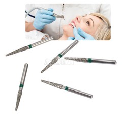 AZDENT 100 Types Dental Diamond Bur Drills for High Speed Handpiece 5pcs/kit