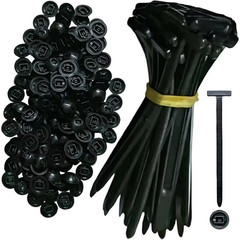 100 PCS Nylon Universal Cable Tie Buckle+Heavy Duty Self-Locking Zip Ties Holder