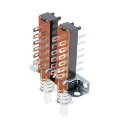 Interlock Push Button Switch Piano Type 4PDT 12 Pin 2 Rows
