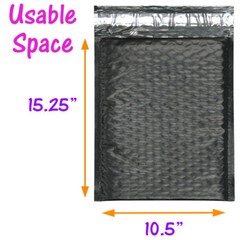 4 Sizes Orange, Black Poly Bubble Mailer Combo, Fall Holiday NEW Padded Envelope