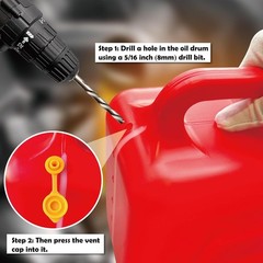 12 Yellow Fuel Gas Can Jug Vent Cap Blitz Wedco Scepter Essence Midwest Eagle
