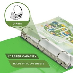 Plant-Based 2 Inch Durable Round Ring, View Binder, Eco-Friendly, Certified B…
