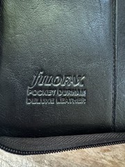 Vintage Filofax Pocket Durham Black Deluxe Leather Zip Organizer 6 Ring Planner