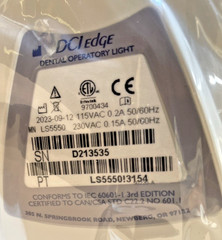 NEW DCI Edge Series 5 Dental Chair Mount LED Light Grey & Swing Mount Light Pole