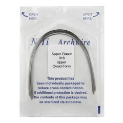 100pc Orthodontic Arch Wire Niti Stainless Steel Round Rectangular Ovoid Natural