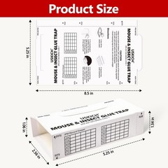 16 Pack Mouse Glue Trap,Mouse Traps Indoor for Home,Adhesive 16 Pack, clear