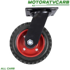 ALL-CARB 6 Inch Caster Wheels Set of 4 (2 Swivel & 2 Fixed), Heavy Duty Casters