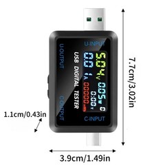 High Quality USB C Power Meter with LCD Display for Fast Charging Detection