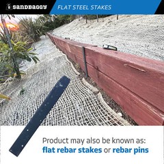 Sandbaggy 12″ Flat Steel Stakes For Concrete Forms With Nail Holes – Reusable
